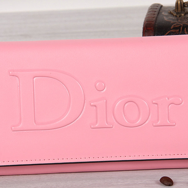 dior wallet calfksin leather 117 pink&green - Click Image to Close